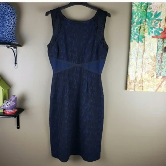 Anthropologie moulinette soeurs Blue Black Lace dress - Picture 12 of 15